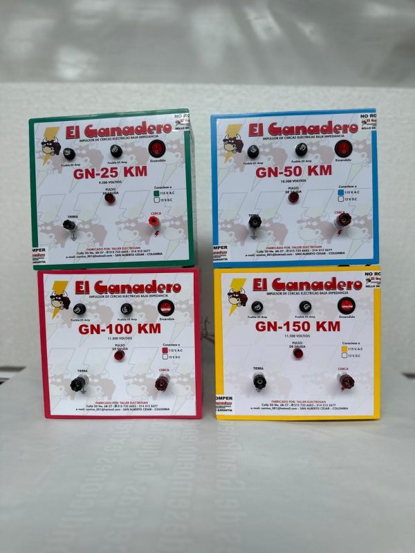 Impulsor cerca eléctrica de 25, 50, 100 y 150 km a 115 v A.C